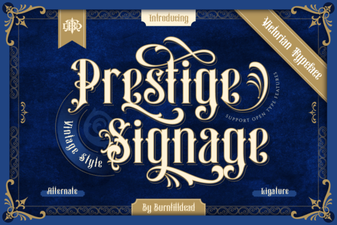 Prestige Signage Font: Elegant Design for Impactful Projects