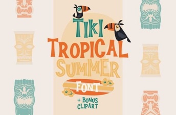 Tiki Tropical Summer Font: Design & Project Ideas