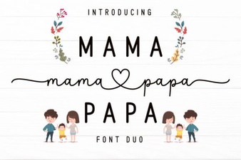 Mama Papa Duo Font: Playful & Versatile Design
